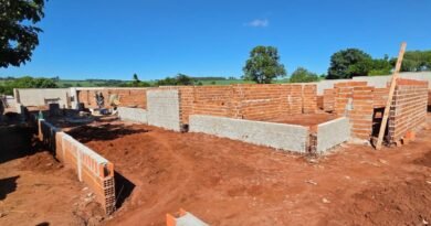 Novo prédio do Cemei Dionísio da Silva entra em fase de elevação das paredes em Santa Eudóxia