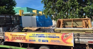 Prefeitura de Ibaté retirou dez caminhões de inservíveis durante mutirão de combate a Dengue no bairro Antônio Moreira