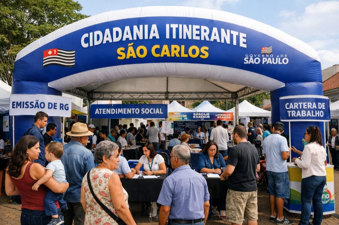 São Carlos recebe projeto Cidadania Itinerante com serviços gratuitos à população