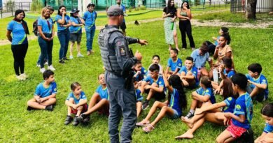 Polícia Militar realiza palestra de trânsito para crianças em Ibaté