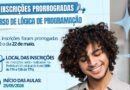 Inscrições para curso gratuito de Lógica de Programação em Ibaté foi prorrogado até sexta-feira, dia 22 de maio