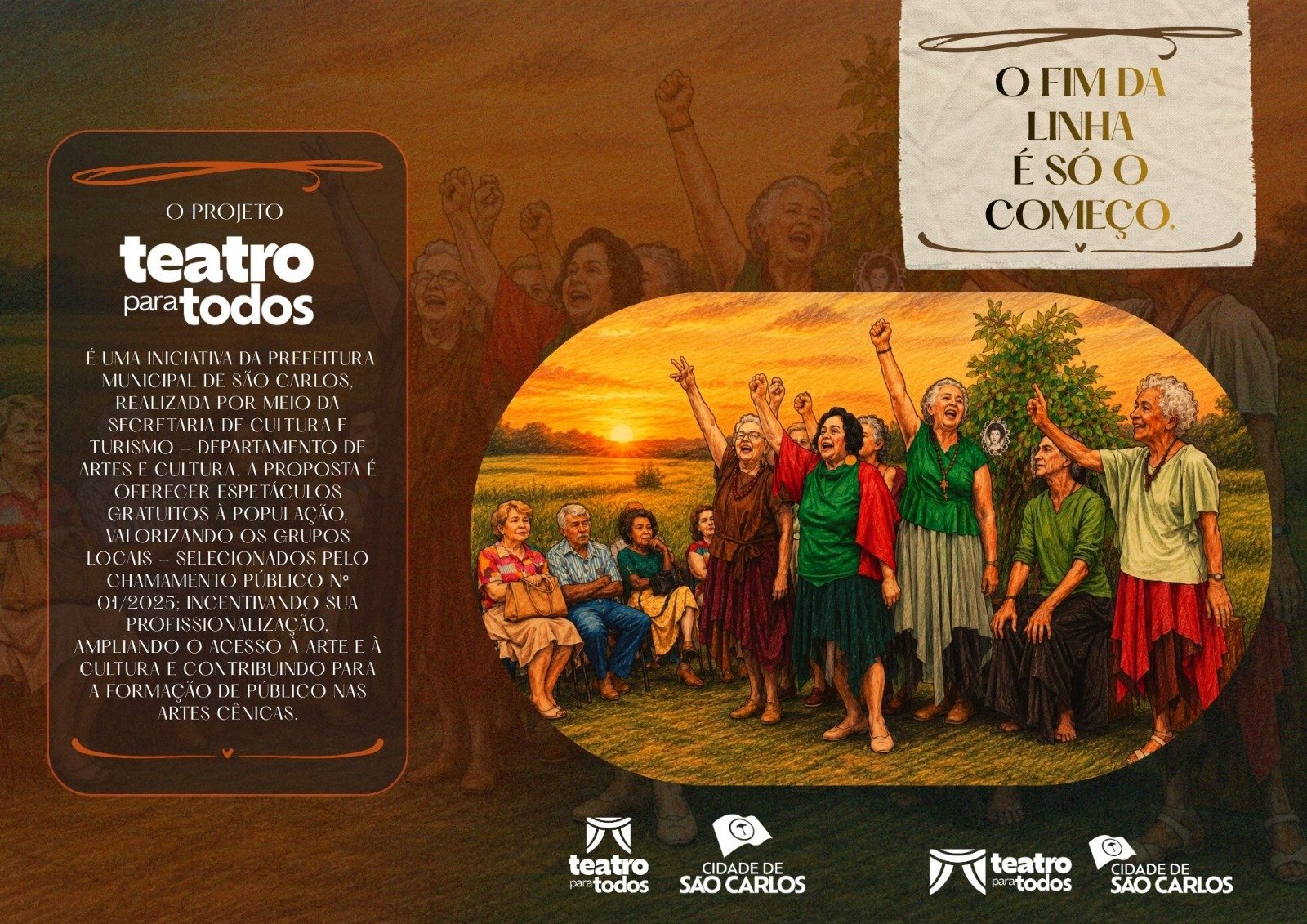 Trupe Cri Cri apresenta a peça “O Fim da linha é só o começo” em junho no teatro municipal